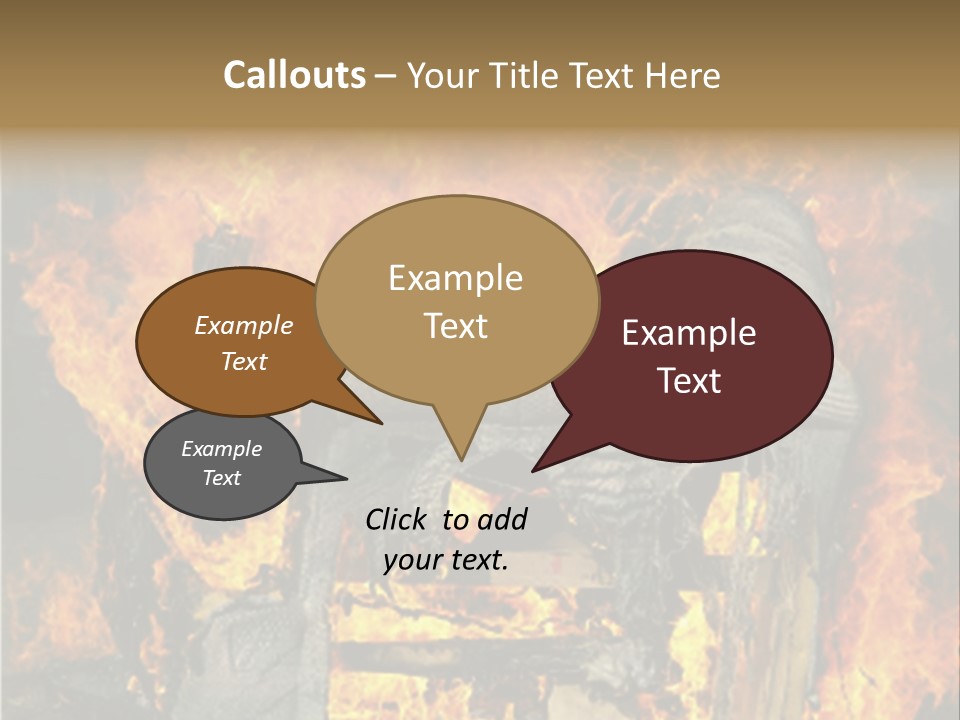 Armchair On Fire PowerPoint Template