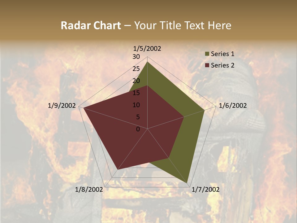 Armchair On Fire PowerPoint Template