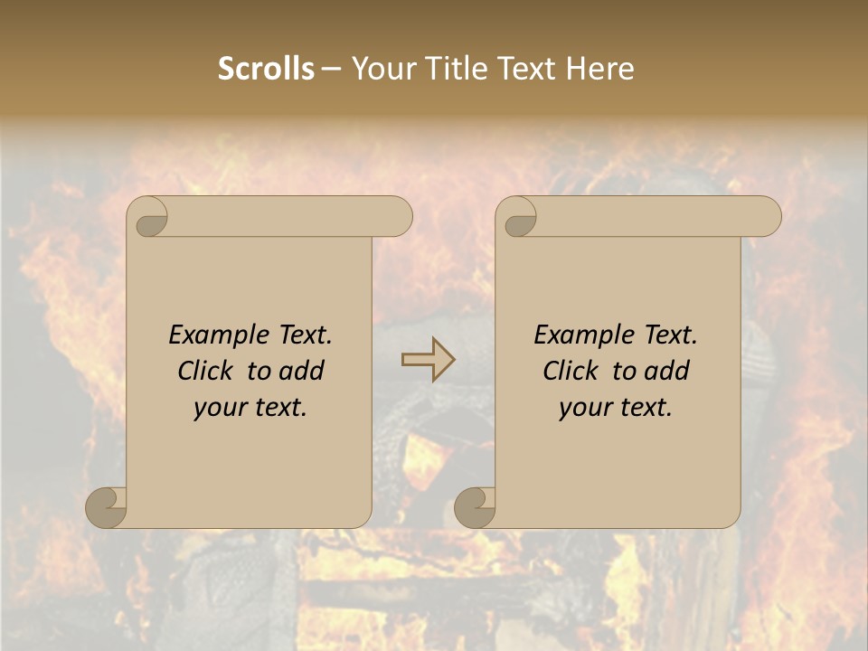 Armchair On Fire PowerPoint Template
