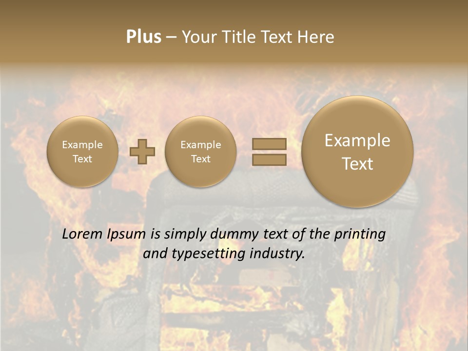 Armchair On Fire PowerPoint Template