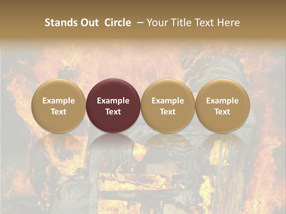Armchair On Fire PowerPoint Template