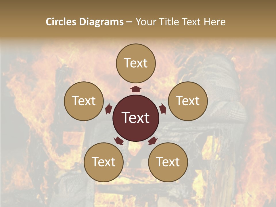 Armchair On Fire PowerPoint Template