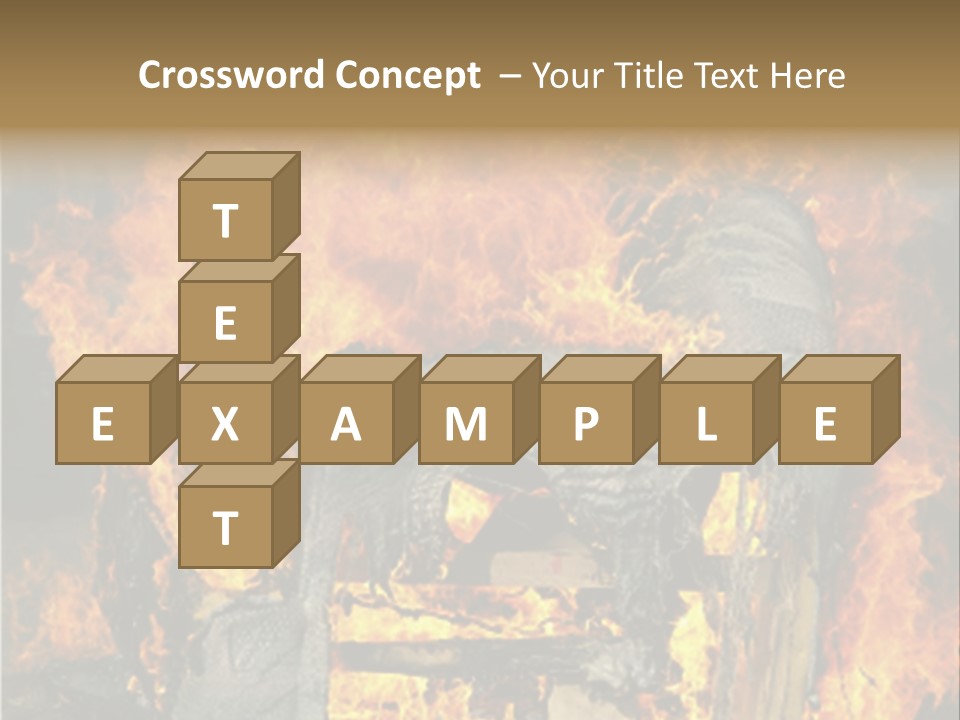 Armchair On Fire PowerPoint Template
