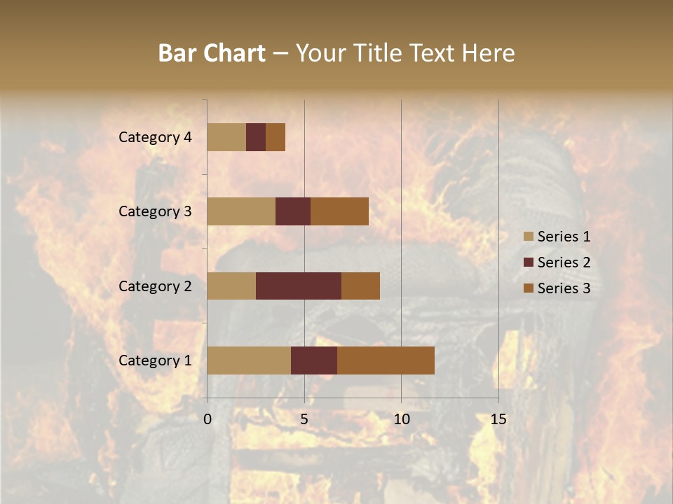 Armchair On Fire PowerPoint Template