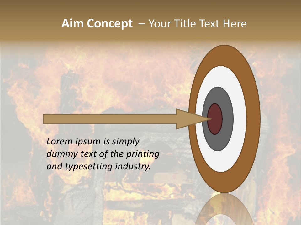 Armchair On Fire PowerPoint Template