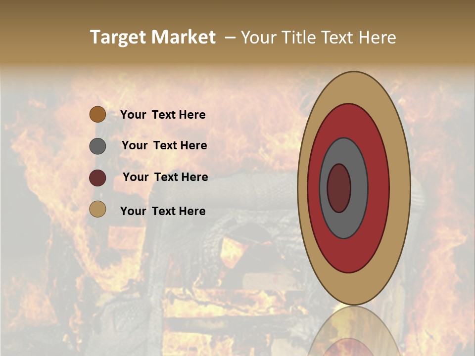 Armchair On Fire PowerPoint Template