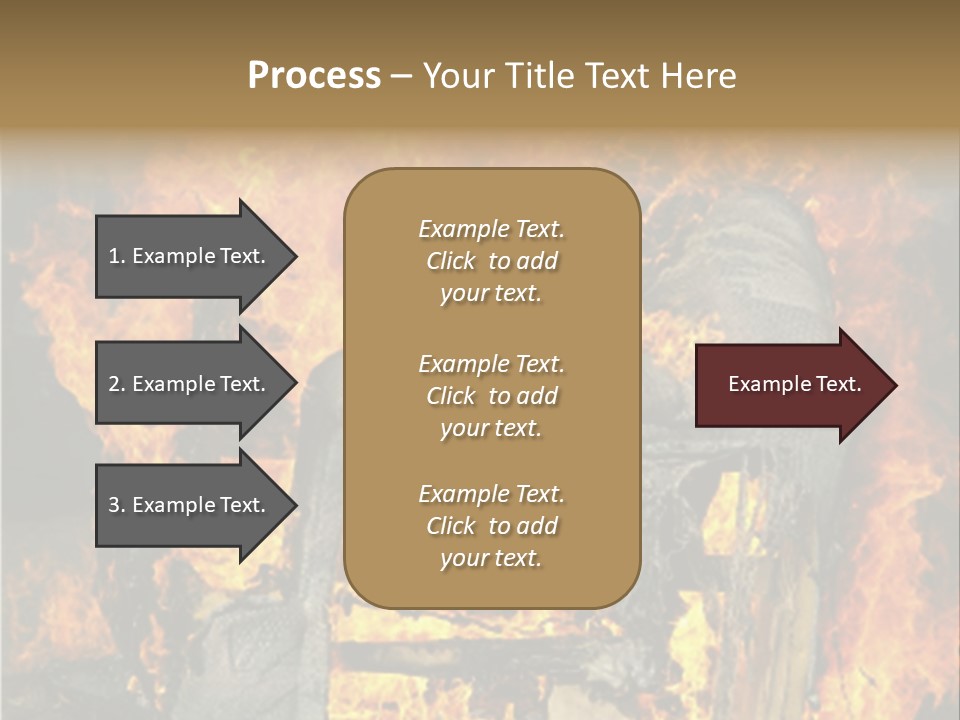 Armchair On Fire PowerPoint Template