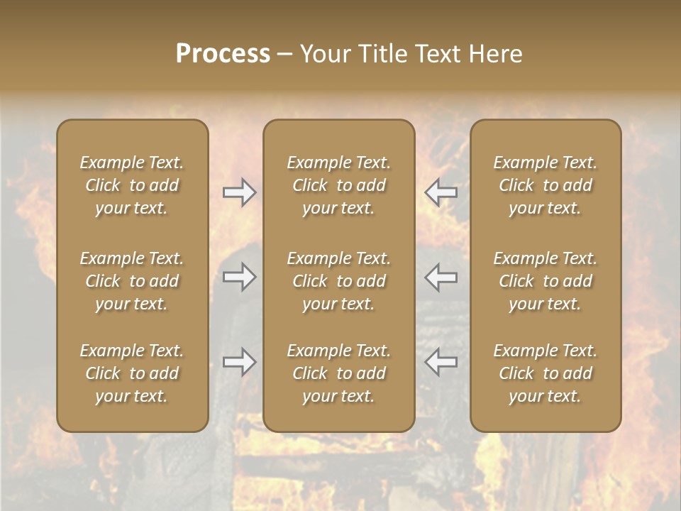 Armchair On Fire PowerPoint Template