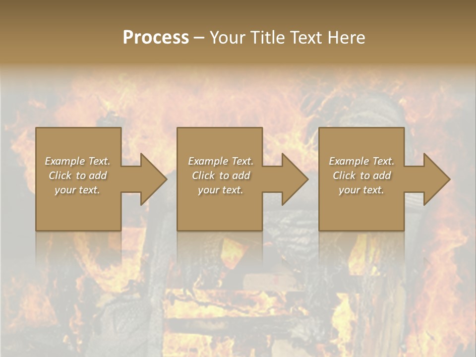 Armchair On Fire PowerPoint Template