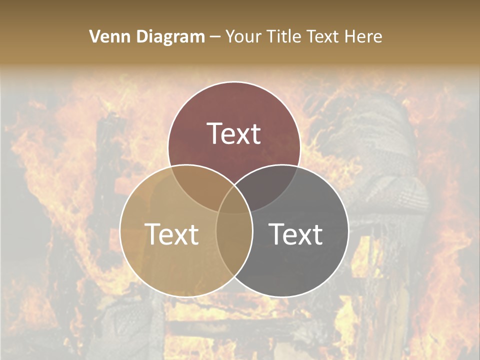 Armchair On Fire PowerPoint Template