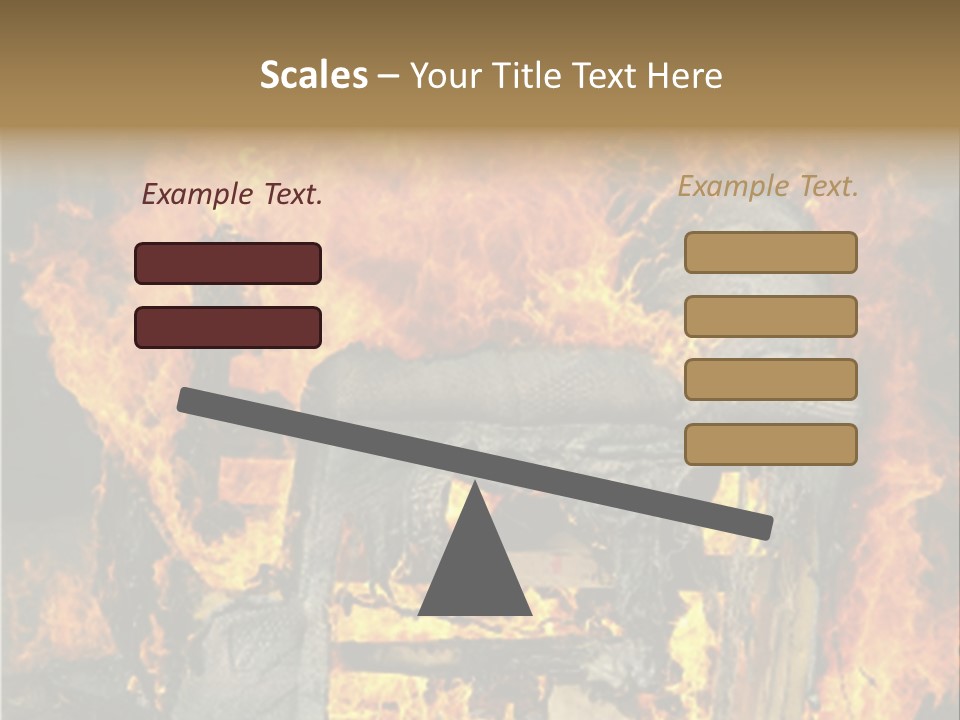 Armchair On Fire PowerPoint Template
