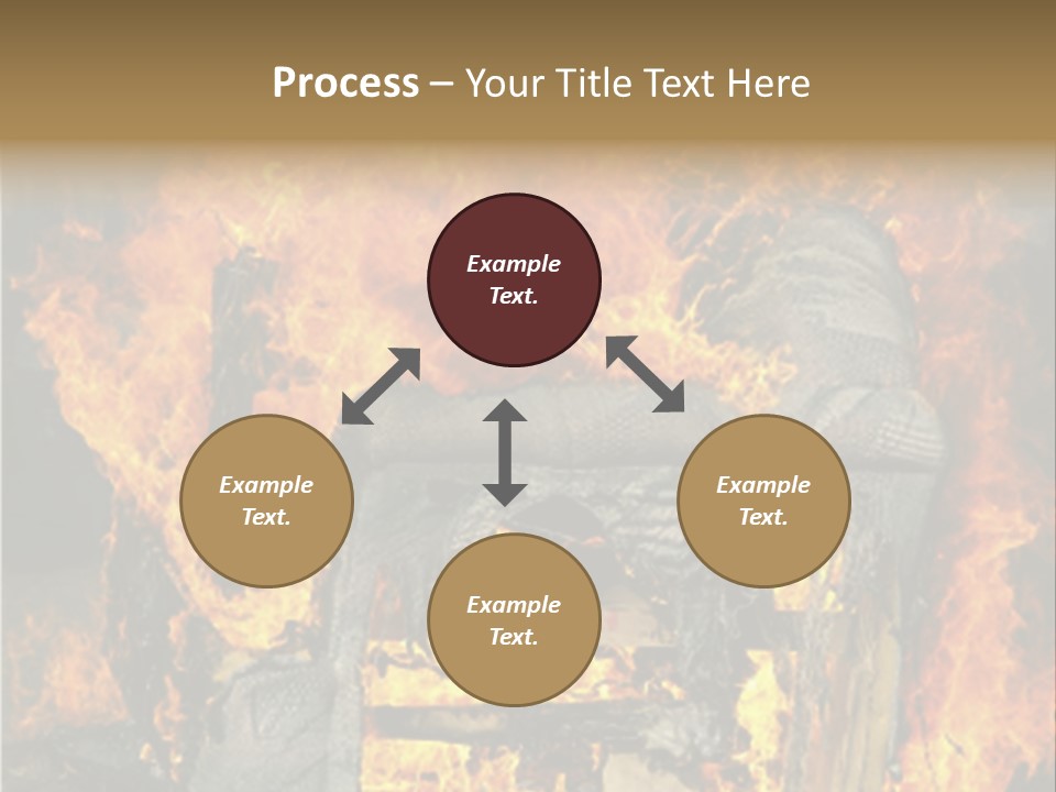 Armchair On Fire PowerPoint Template