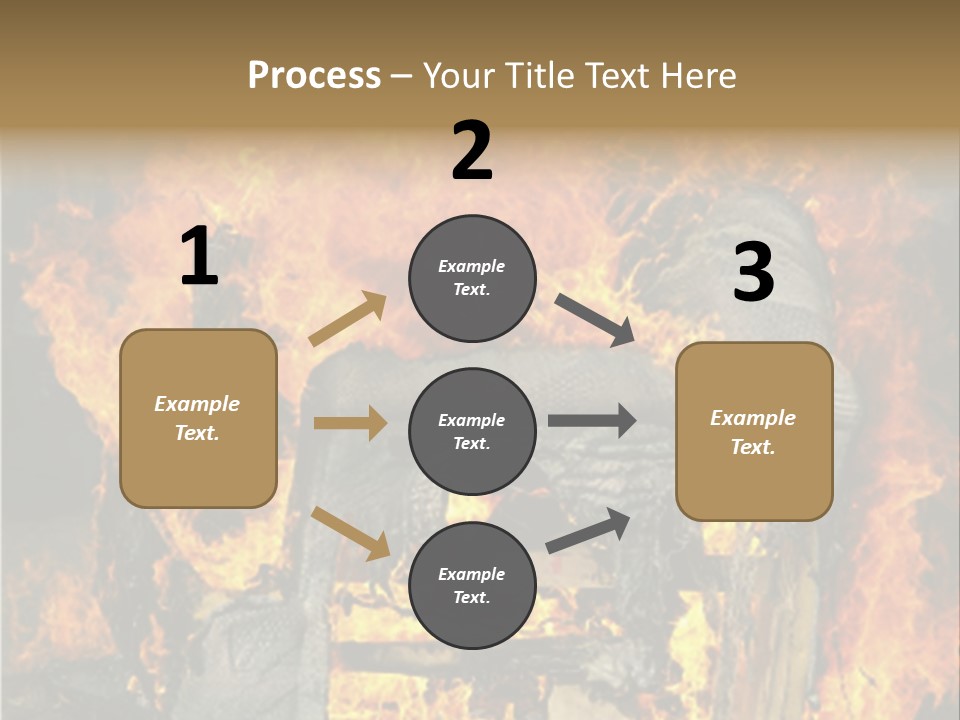 Armchair On Fire PowerPoint Template