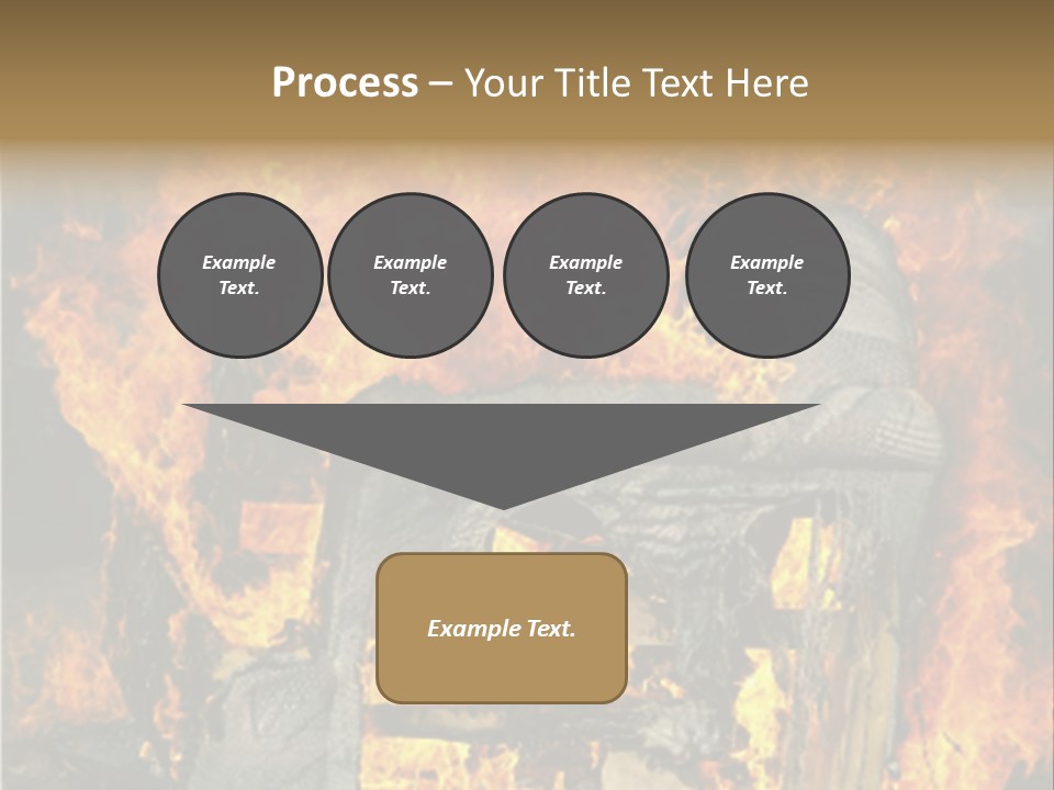 Armchair On Fire PowerPoint Template