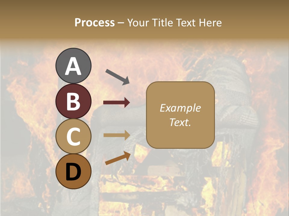 Armchair On Fire PowerPoint Template