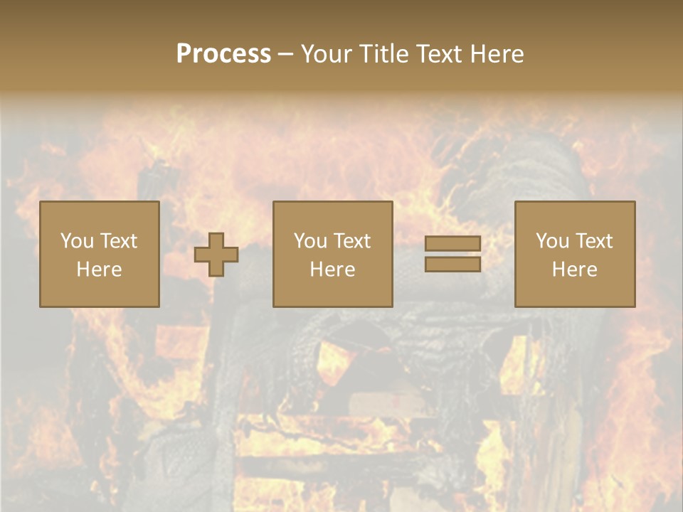 Armchair On Fire PowerPoint Template