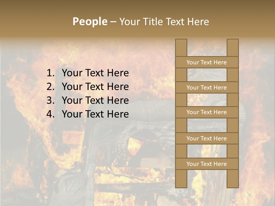 Armchair On Fire PowerPoint Template