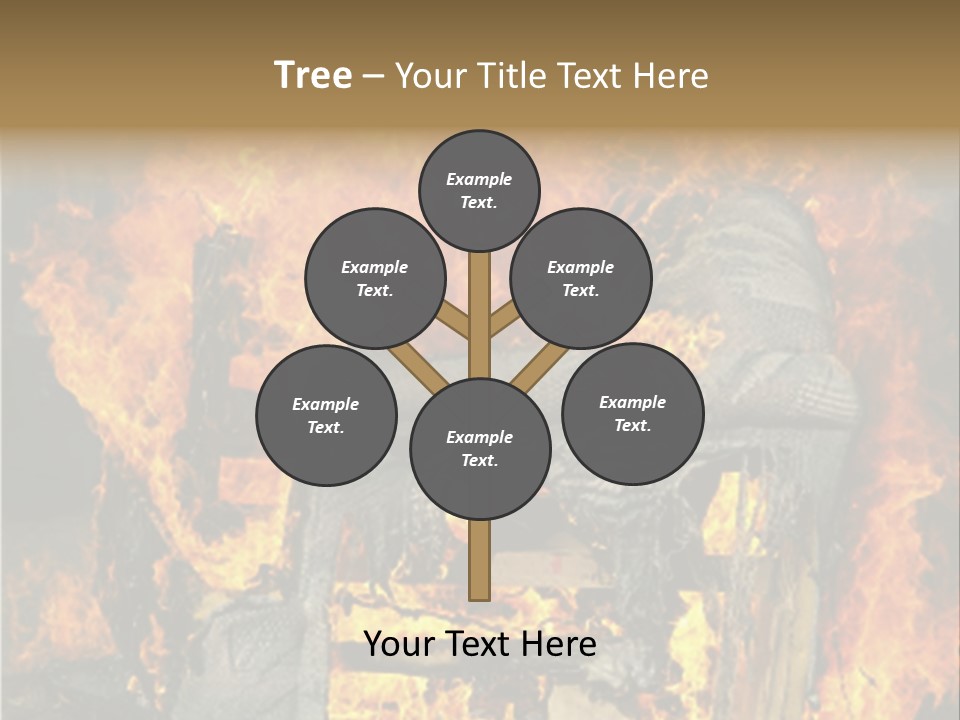 Armchair On Fire PowerPoint Template