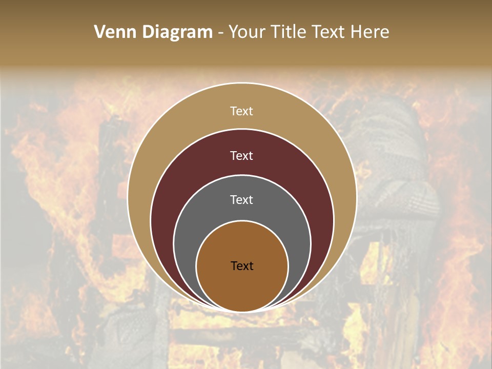 Armchair On Fire PowerPoint Template