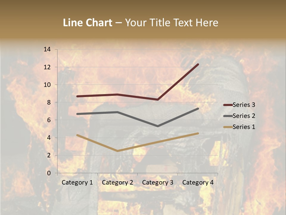 Armchair On Fire PowerPoint Template