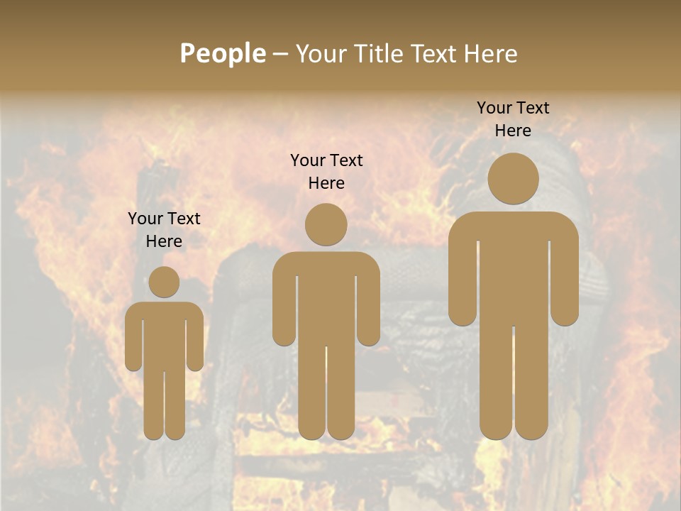 Armchair On Fire PowerPoint Template