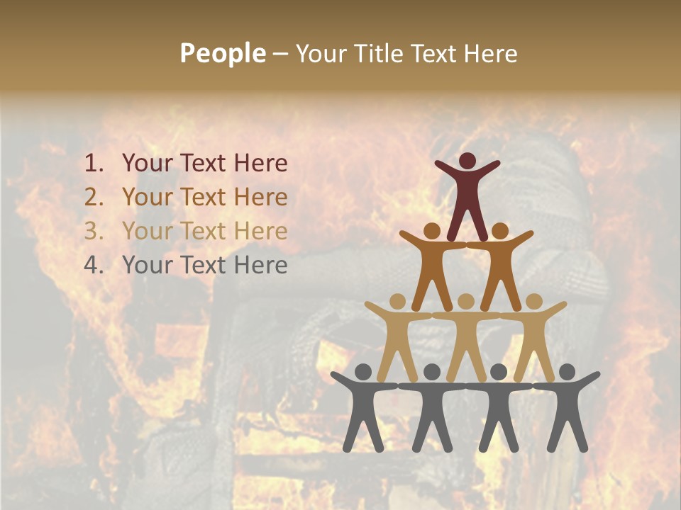 Armchair On Fire PowerPoint Template