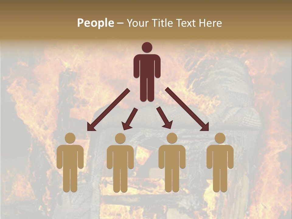 Armchair On Fire PowerPoint Template