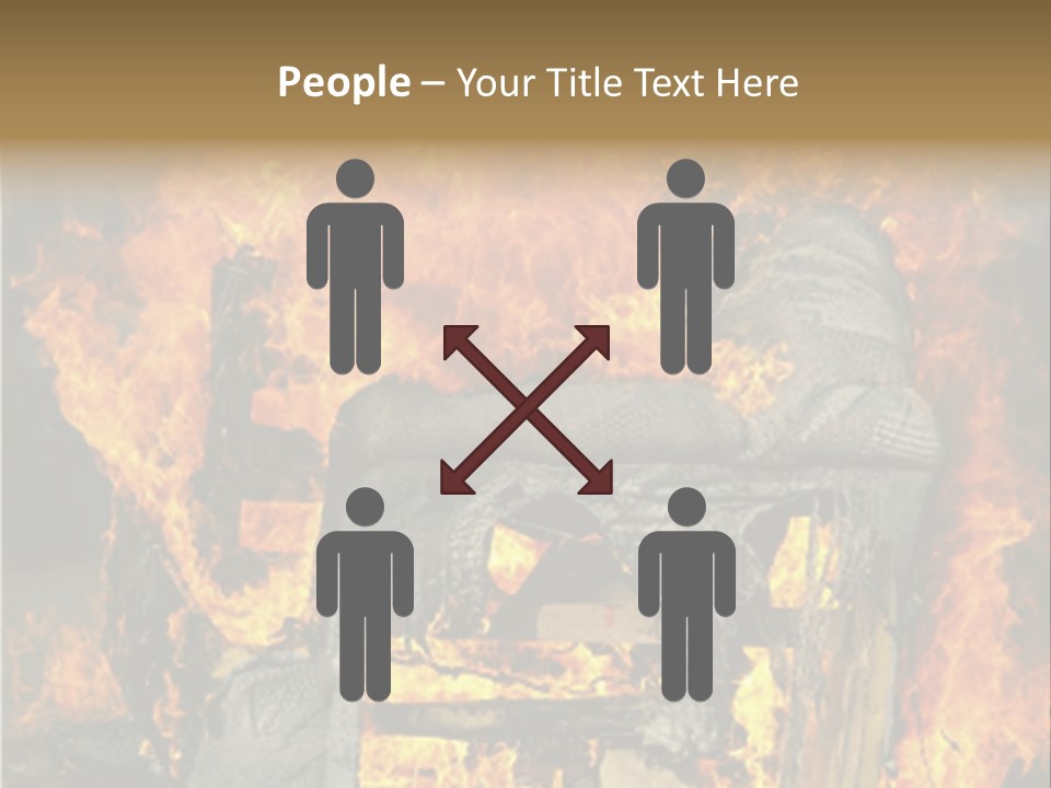 Armchair On Fire PowerPoint Template