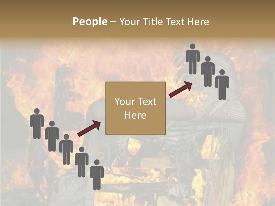 Armchair On Fire PowerPoint Template
