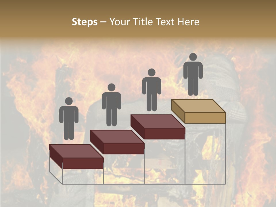 Armchair On Fire PowerPoint Template