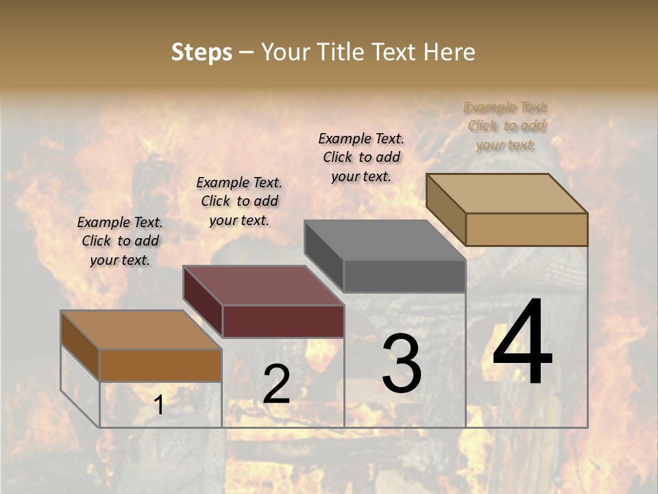 Armchair On Fire PowerPoint Template