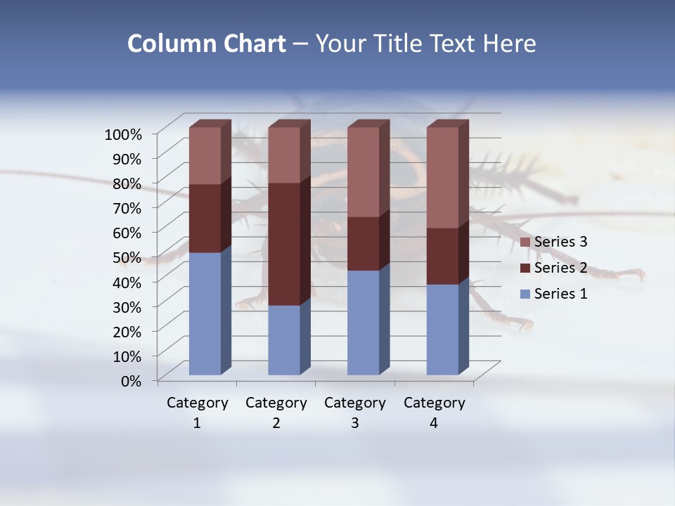 Frontal View Extreme Macro Of Cockroach Feeding On Grain Of Rice PowerPoint Template
