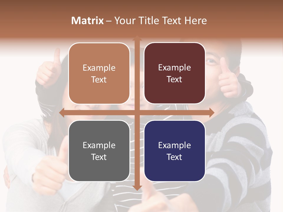 A Family Giving A Thumbs Up Sign PowerPoint Template