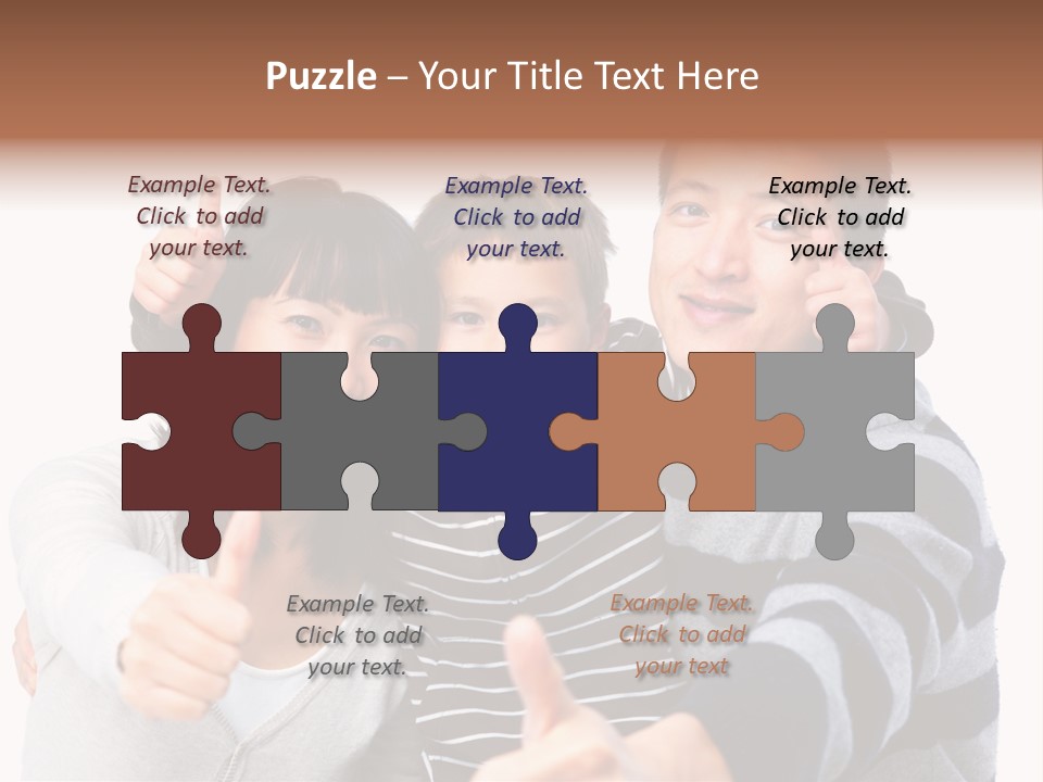 A Family Giving A Thumbs Up Sign PowerPoint Template