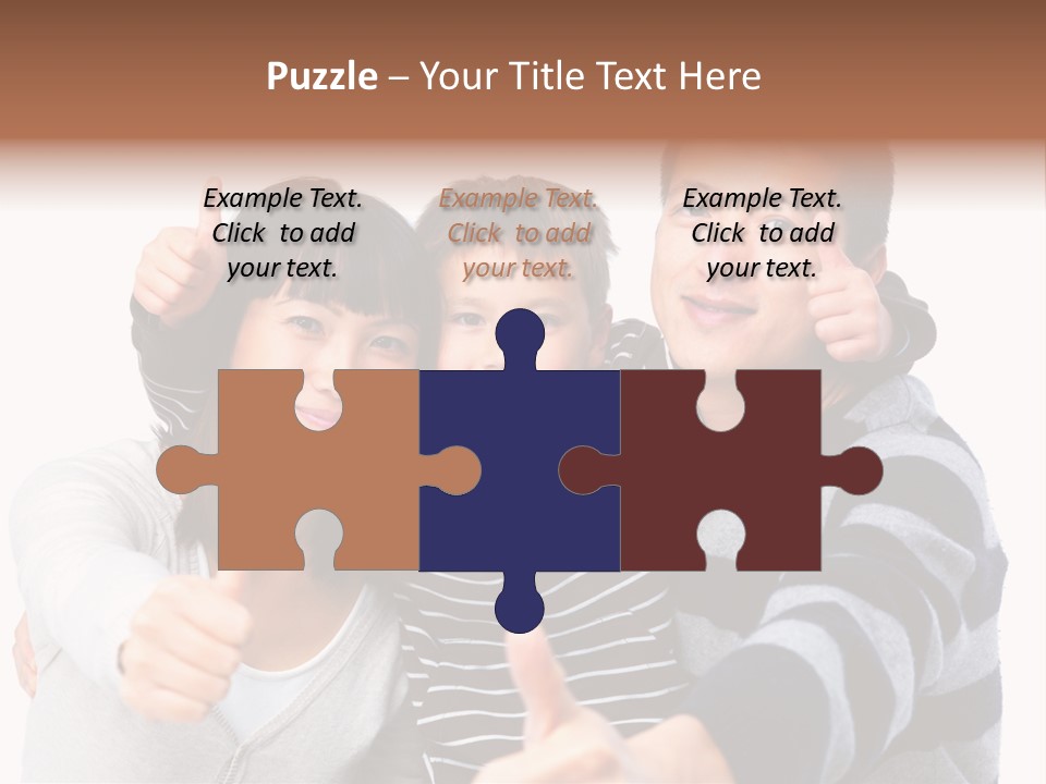 A Family Giving A Thumbs Up Sign PowerPoint Template