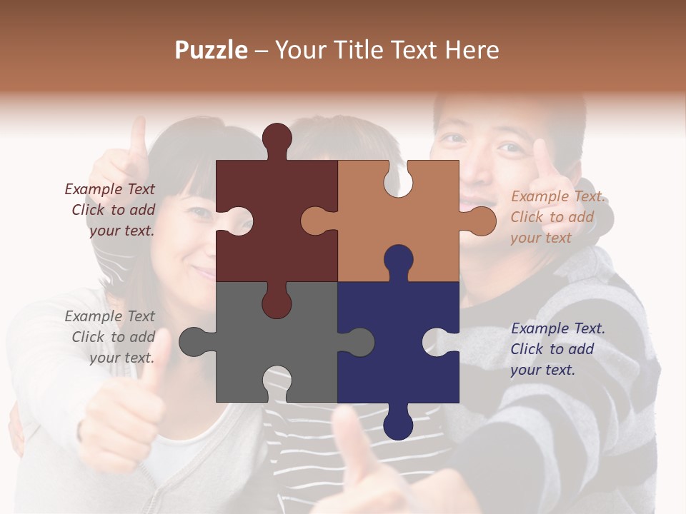 A Family Giving A Thumbs Up Sign PowerPoint Template