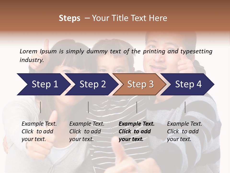 A Family Giving A Thumbs Up Sign PowerPoint Template