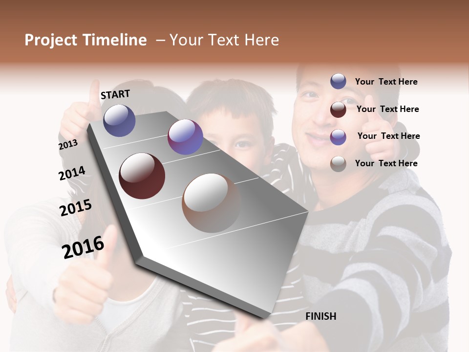 A Family Giving A Thumbs Up Sign PowerPoint Template