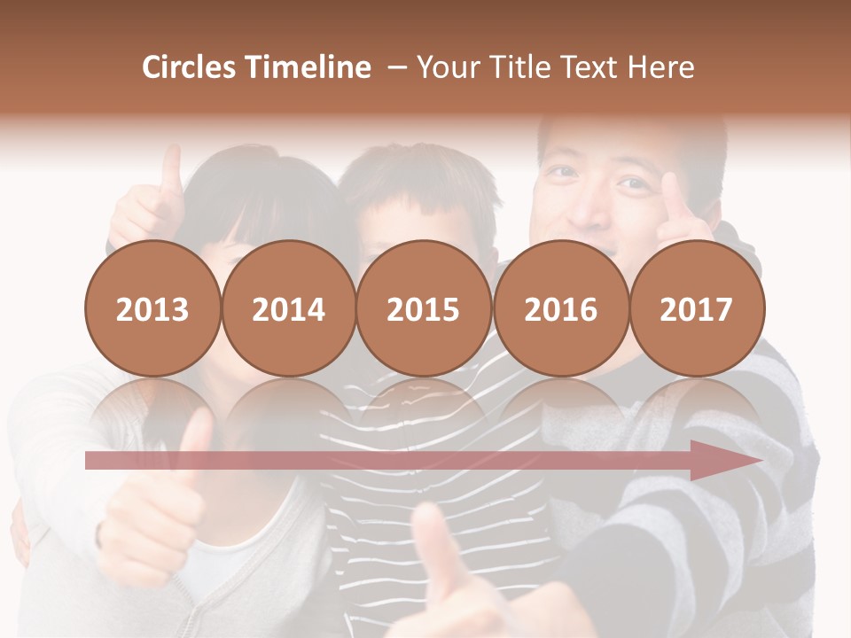 A Family Giving A Thumbs Up Sign PowerPoint Template