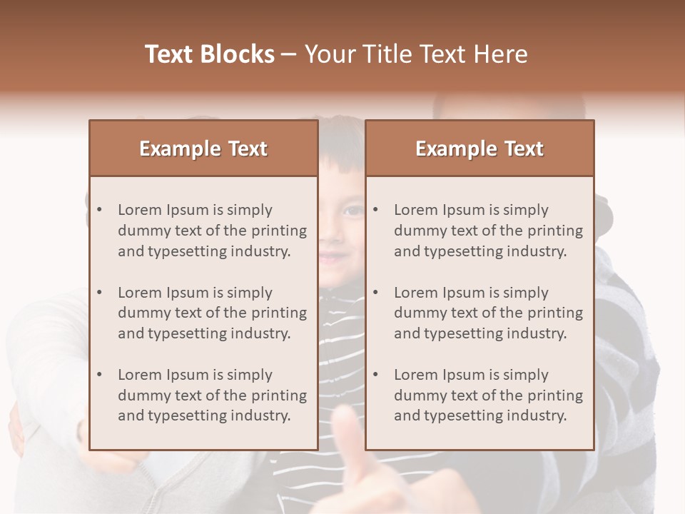 A Family Giving A Thumbs Up Sign PowerPoint Template