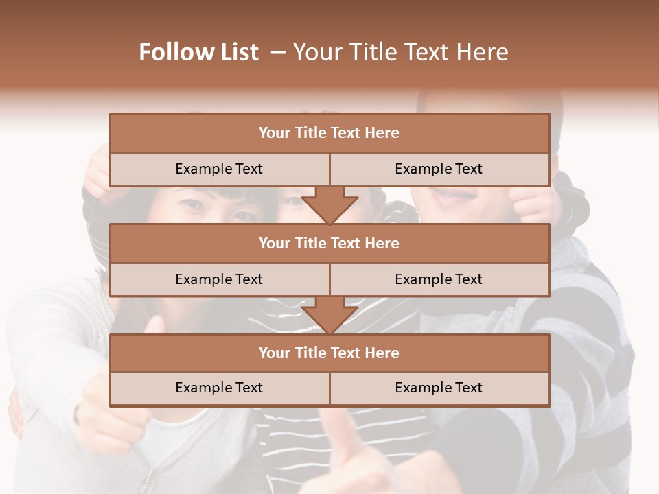 A Family Giving A Thumbs Up Sign PowerPoint Template