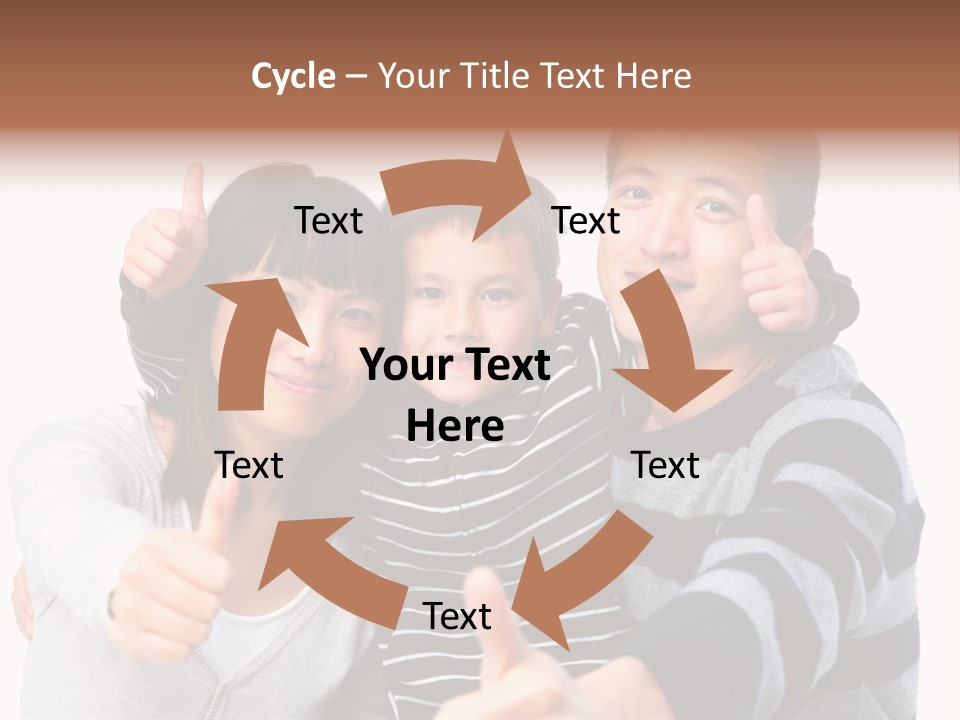 A Family Giving A Thumbs Up Sign PowerPoint Template