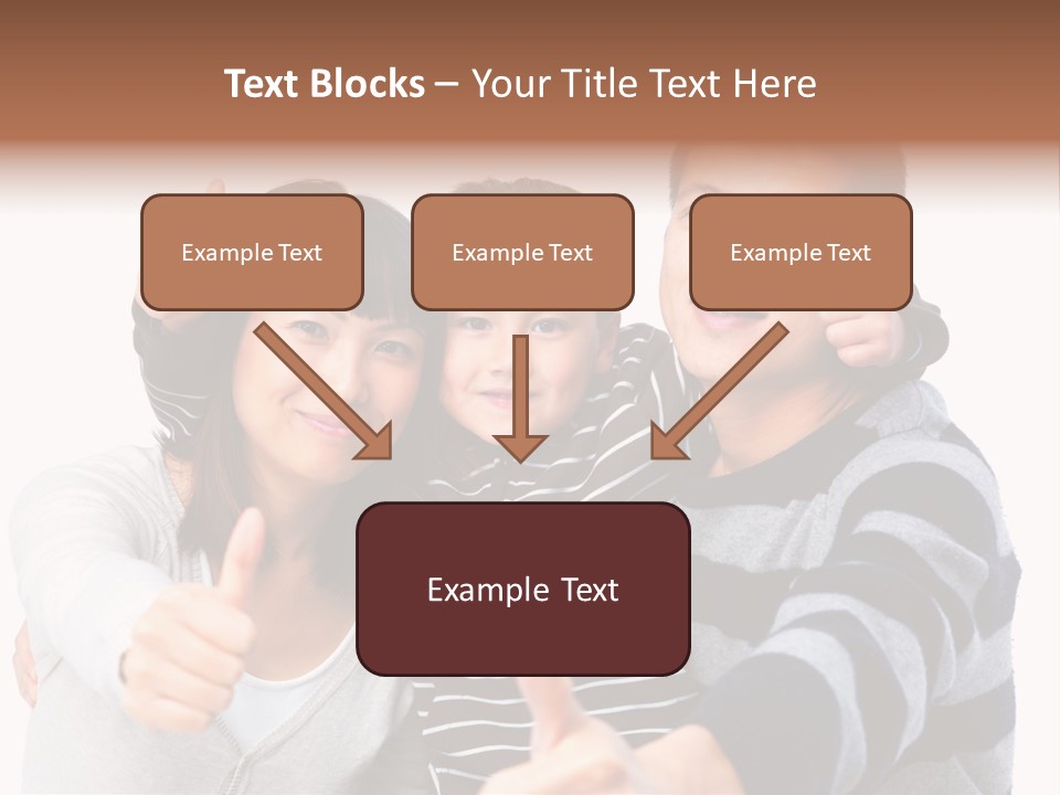A Family Giving A Thumbs Up Sign PowerPoint Template