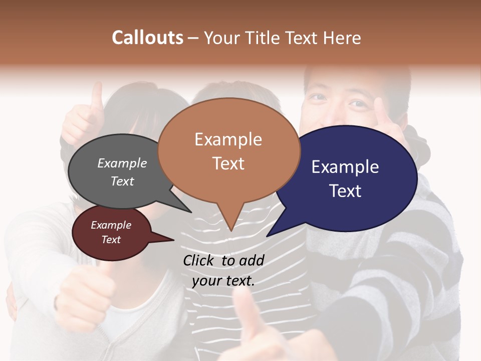 A Family Giving A Thumbs Up Sign PowerPoint Template