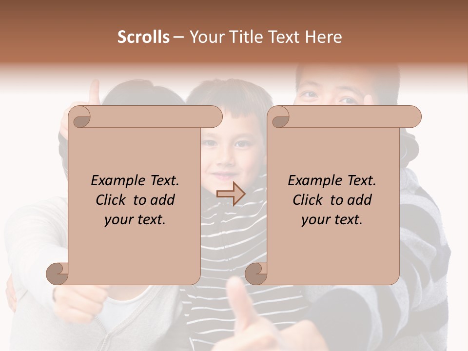 A Family Giving A Thumbs Up Sign PowerPoint Template