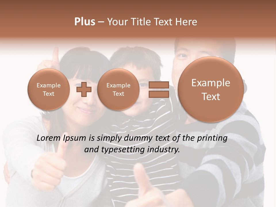 A Family Giving A Thumbs Up Sign PowerPoint Template