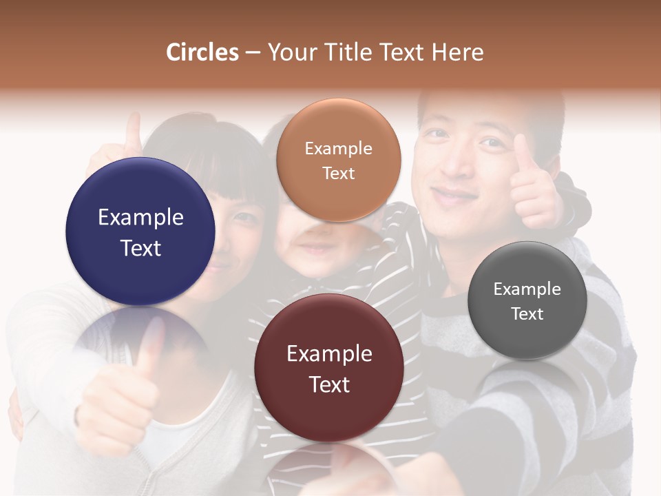 A Family Giving A Thumbs Up Sign PowerPoint Template