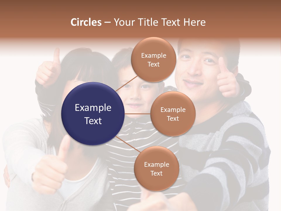 A Family Giving A Thumbs Up Sign PowerPoint Template