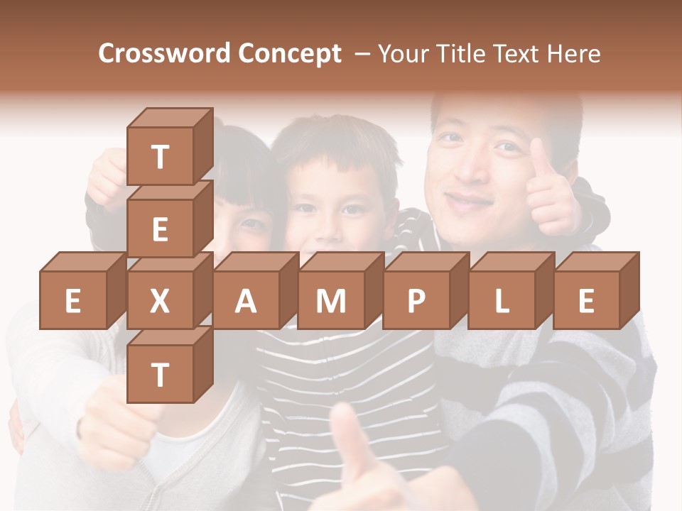 A Family Giving A Thumbs Up Sign PowerPoint Template