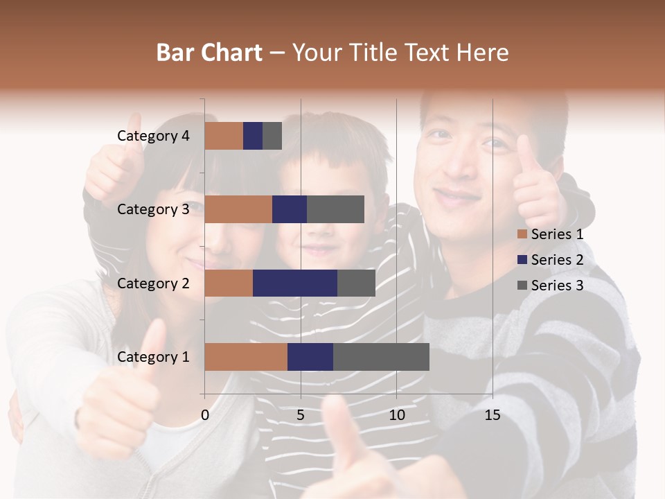 A Family Giving A Thumbs Up Sign PowerPoint Template